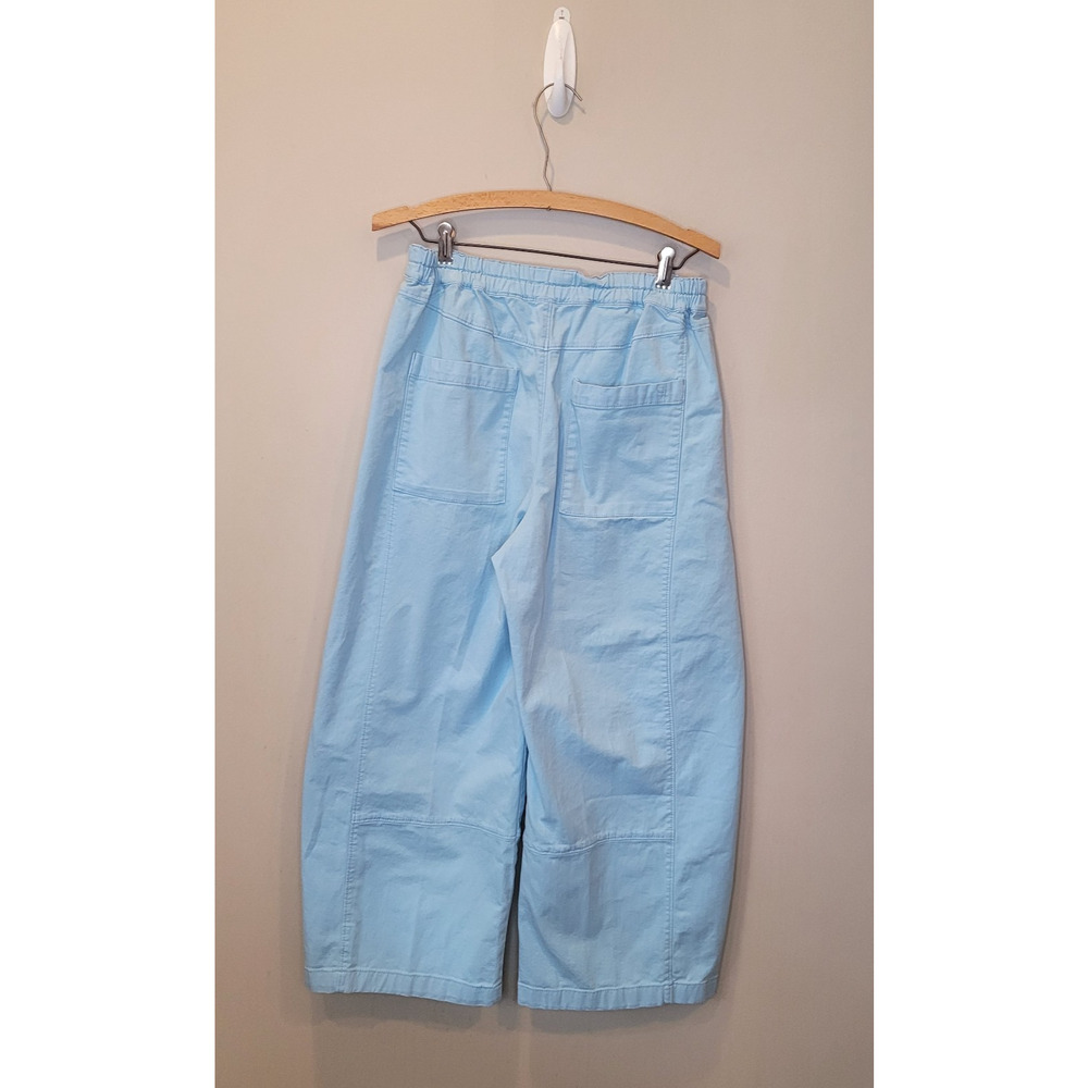 Pilcro Light Blue Izzie Barrel Wide Leg Elastic Waist Pants Small Boho Chic - Picture 8 of 11